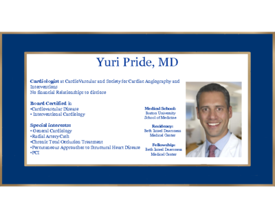Updates in Interventional Cardiology – Yuri Pride, MD
