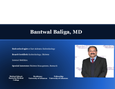 What is new in Diabetes?,Dr. Bantwal Baliga